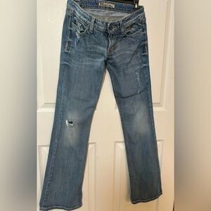 BKE Women's Distressed Blue Jeans